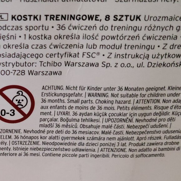 WORKOUT WURFEL DICE BY TCHIBO FITNESS WORKOUT CUBES FOR JOGGING, GYM ,TRAINING - Picture 5 of 5